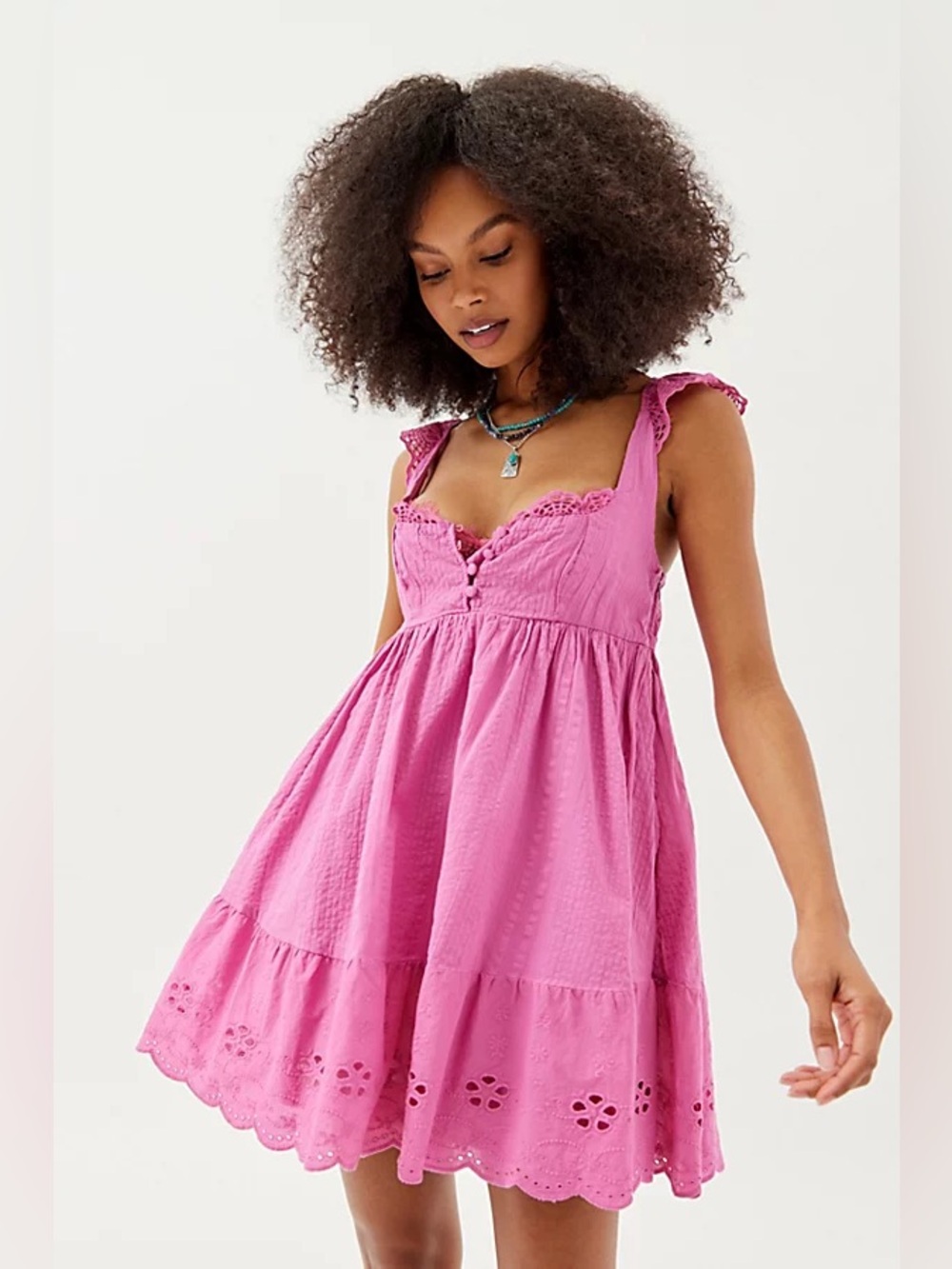 Urban Outfitters Wildflower Lace Babydoll Dress Size Large